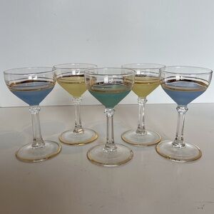 Vintage 1950s Blendo Cocktail Glasses Set of 5